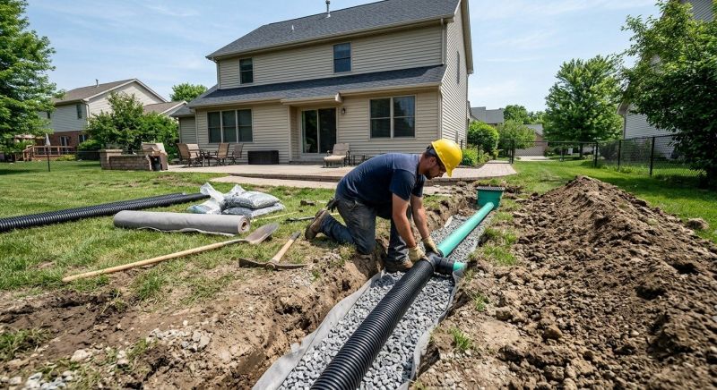 Hillside Drainage Installation